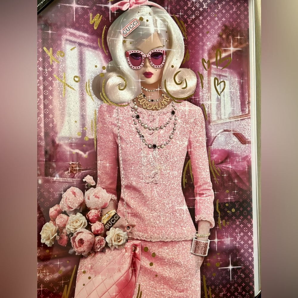 Pink Barbie Gucci, LV, Chanel Art by Oliver Gal - Picture 4 of 4